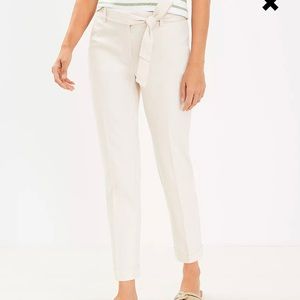 Loft Devin Tie Waist Slim Pants